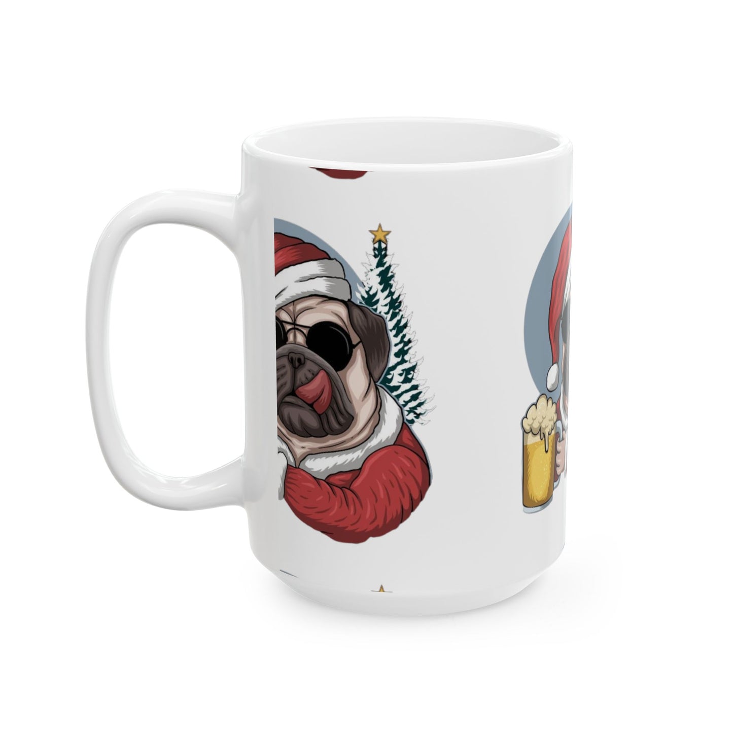 Funny Christmas Pug Coffee Cup (11oz & 15oz)