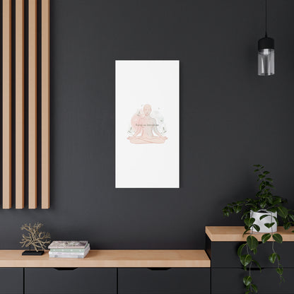 Focus on Intentions Canvas | Gentle Wellness Wall Art, Pastel Gradient Meditation Print