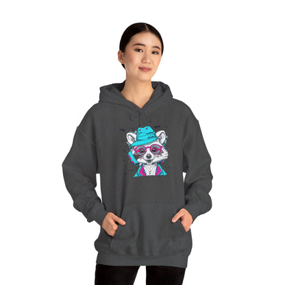 Neon Raccoon Street Art Hoodie | Eco-Limited
