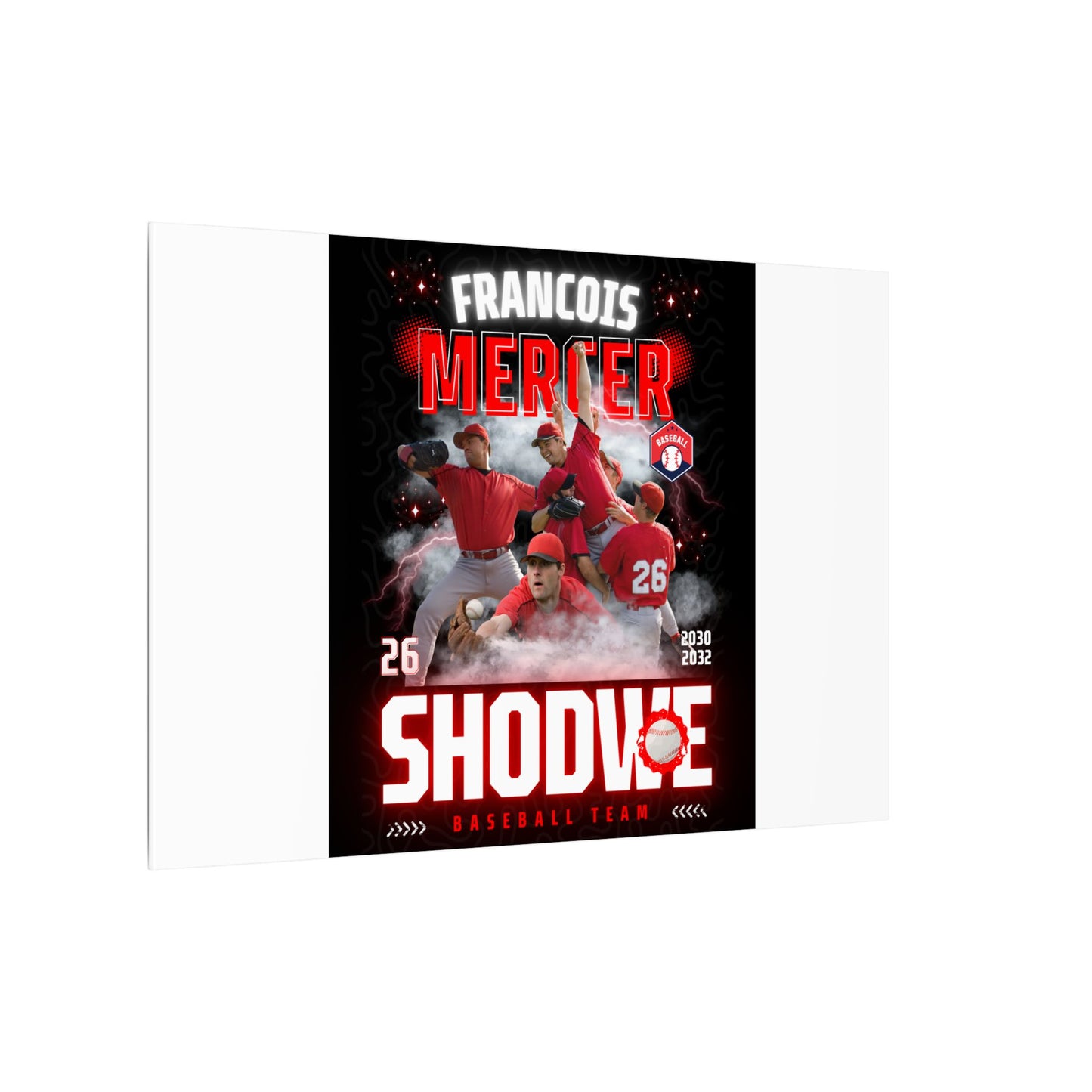 Baseball Team Player Poster