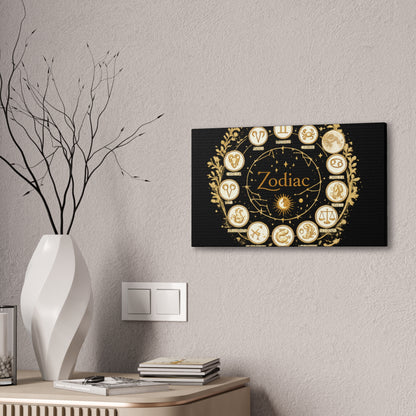 Golden Zodiac Astrology Canvas | Eco-Limited