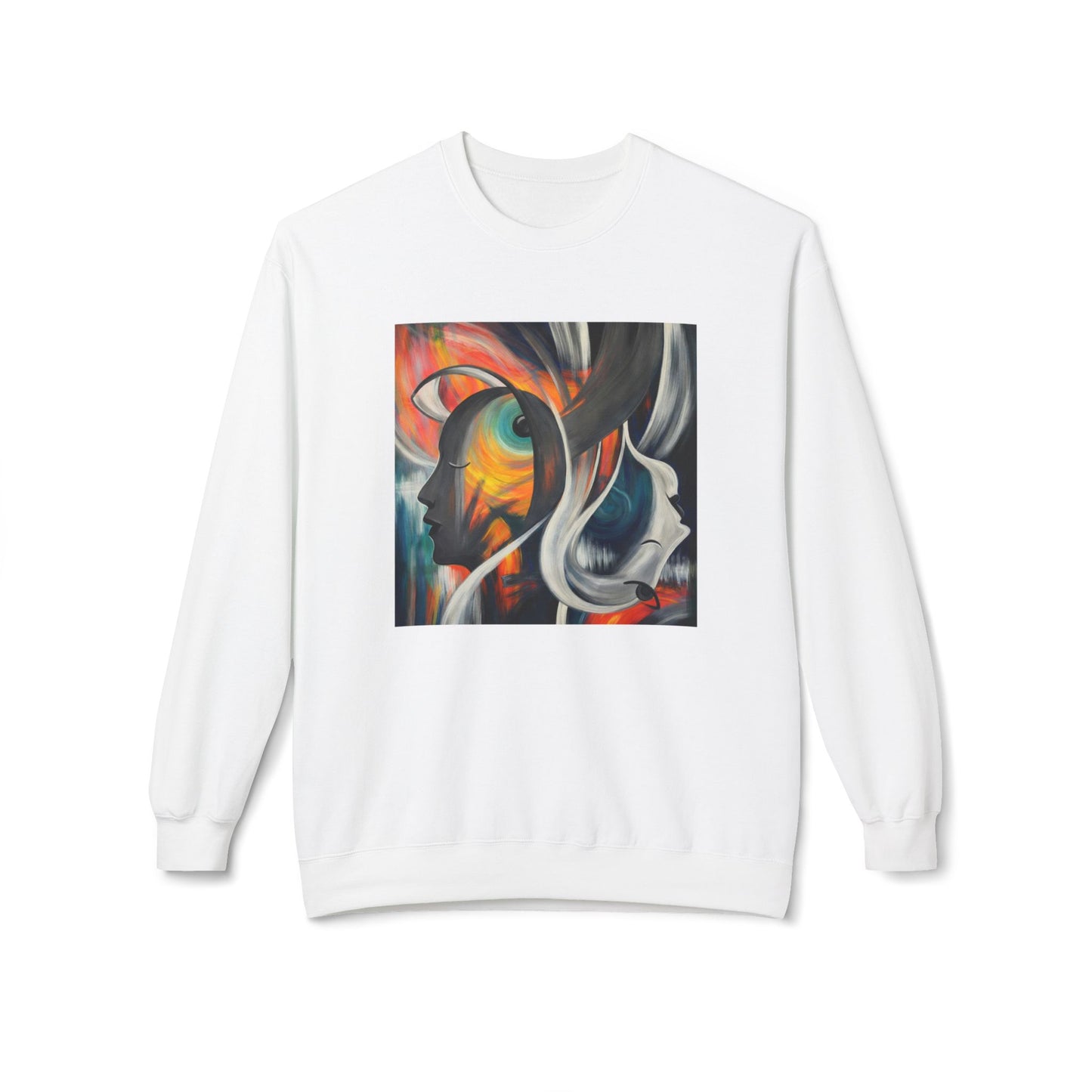 Abstract Expression Portrait Sweatshirt | Eco-Limited