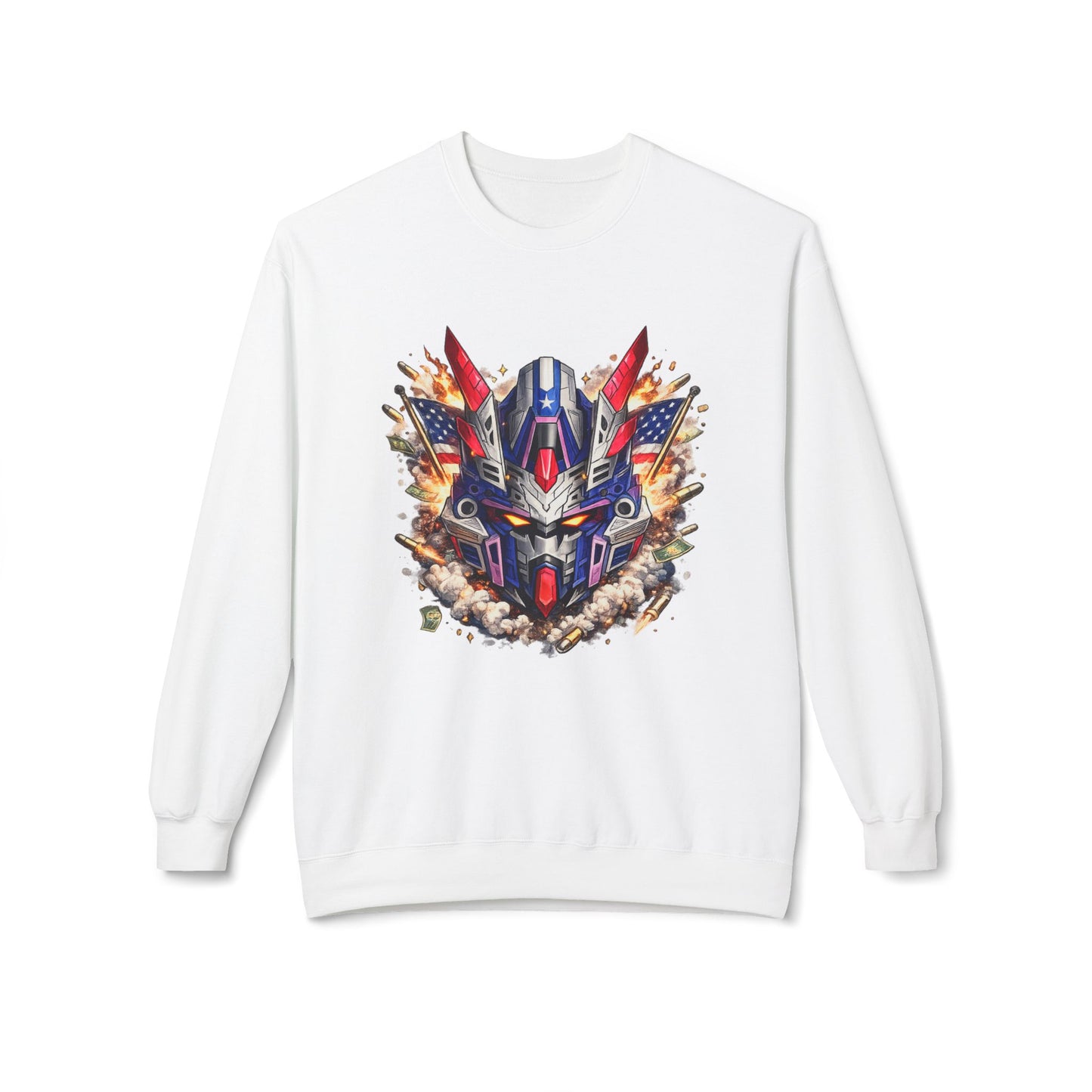 Patriot Mecha Helmet Graphic Sweater | Eco - Limited