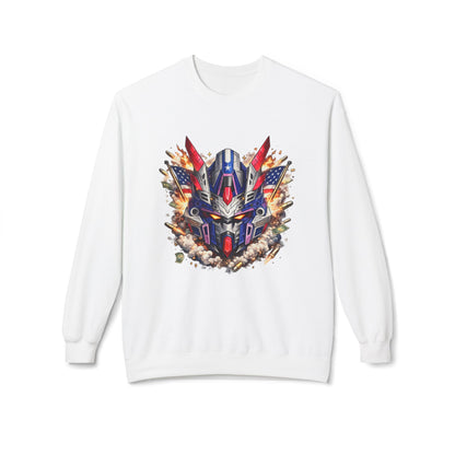 Patriot Mecha Helmet Graphic Sweater | Eco - Limited