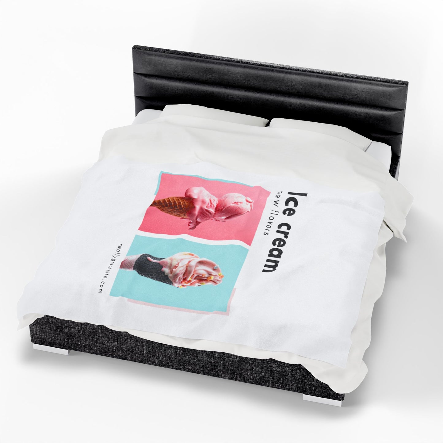 Ice Cream Photo Plush Blanket