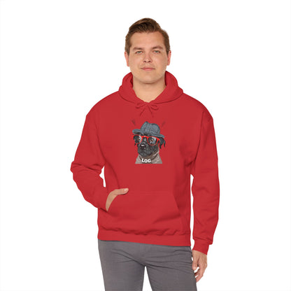 Hipster Pug Illustration Hoodie | Eco-Limited