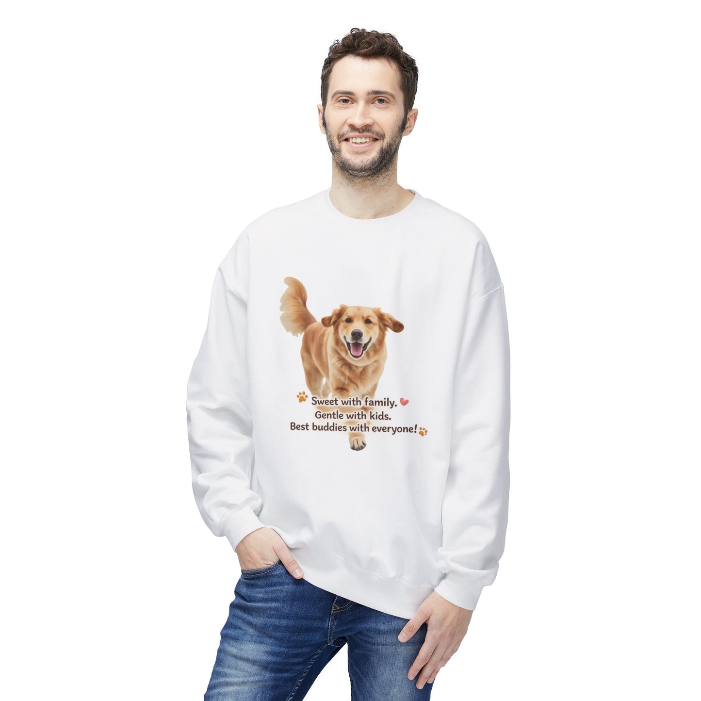 Golden Buddy Character Sweatshirt | Eco-Limited
