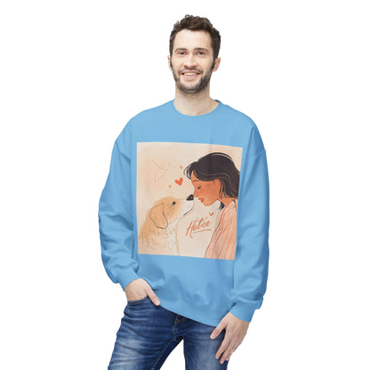 Heartfelt Dog Love Illustration Crewneck | Eco-Friendly - Limited