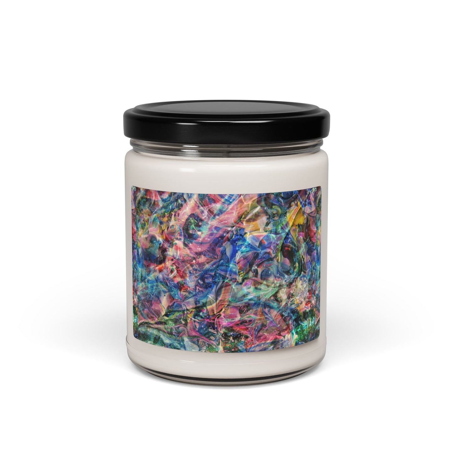 Colorful Abstract Art Organic Candle