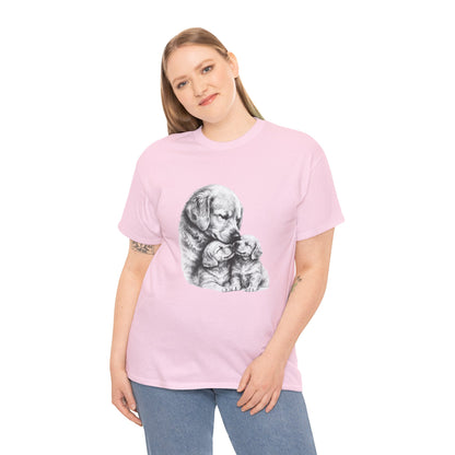 Tender Dog Family Pencil Art T-Shirt | Eco - Limited