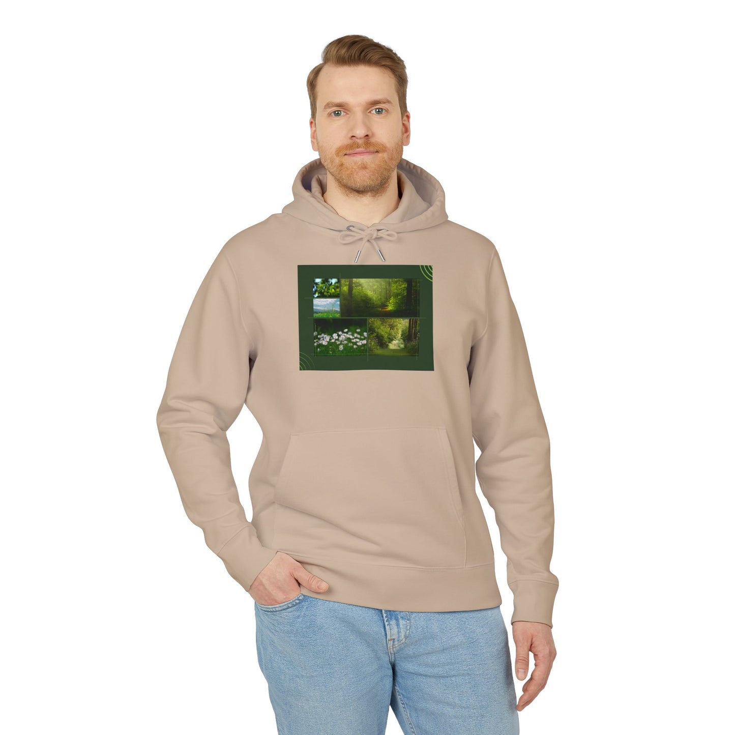Organic Nature Grid Hoodie | Eco-Limited