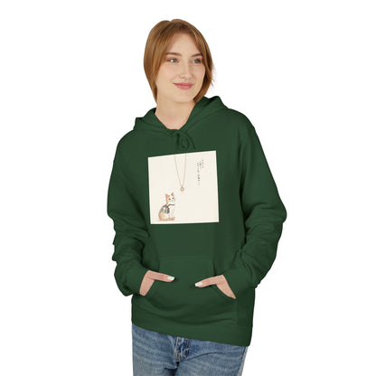 Lucky Cat Clover Illustration Hoodie | Eco-Limited