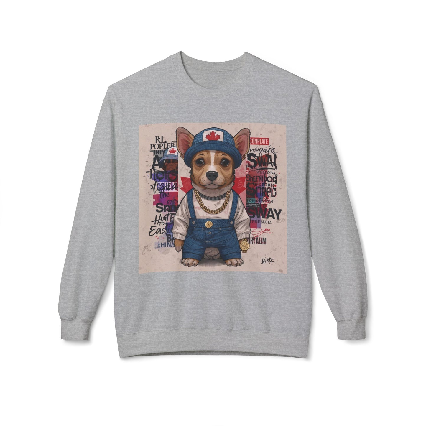 Lucky Street Pup Art Sweater | Eco-Limited