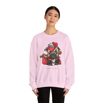 Gangster Pug Graphic Sweater | Eco-Limited