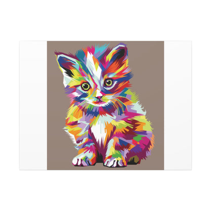 Vibrant Stretched Wall Art for Cat Lovers
