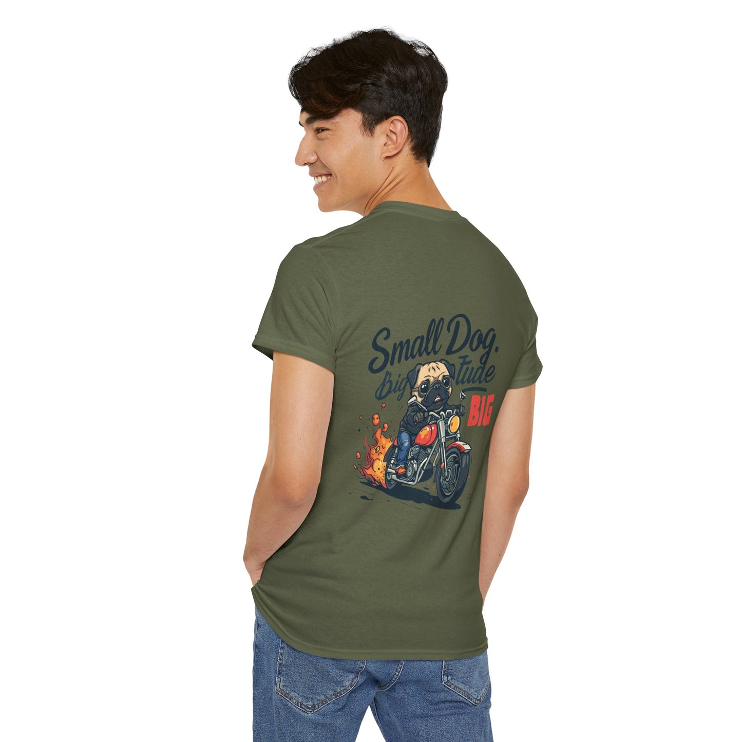 Moto Pug Born To Ride T-Shirt | Eco-Limited