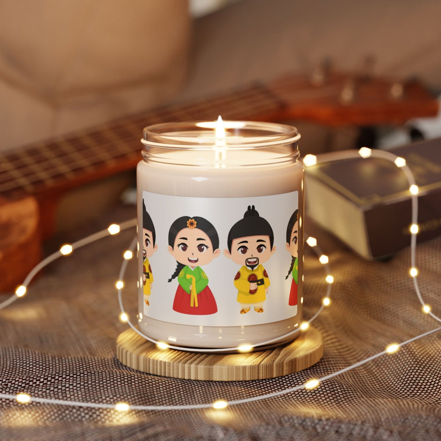 Diwali Festival Characters Soy Candle (9oz)|Eco-Friendly - Limited -organic