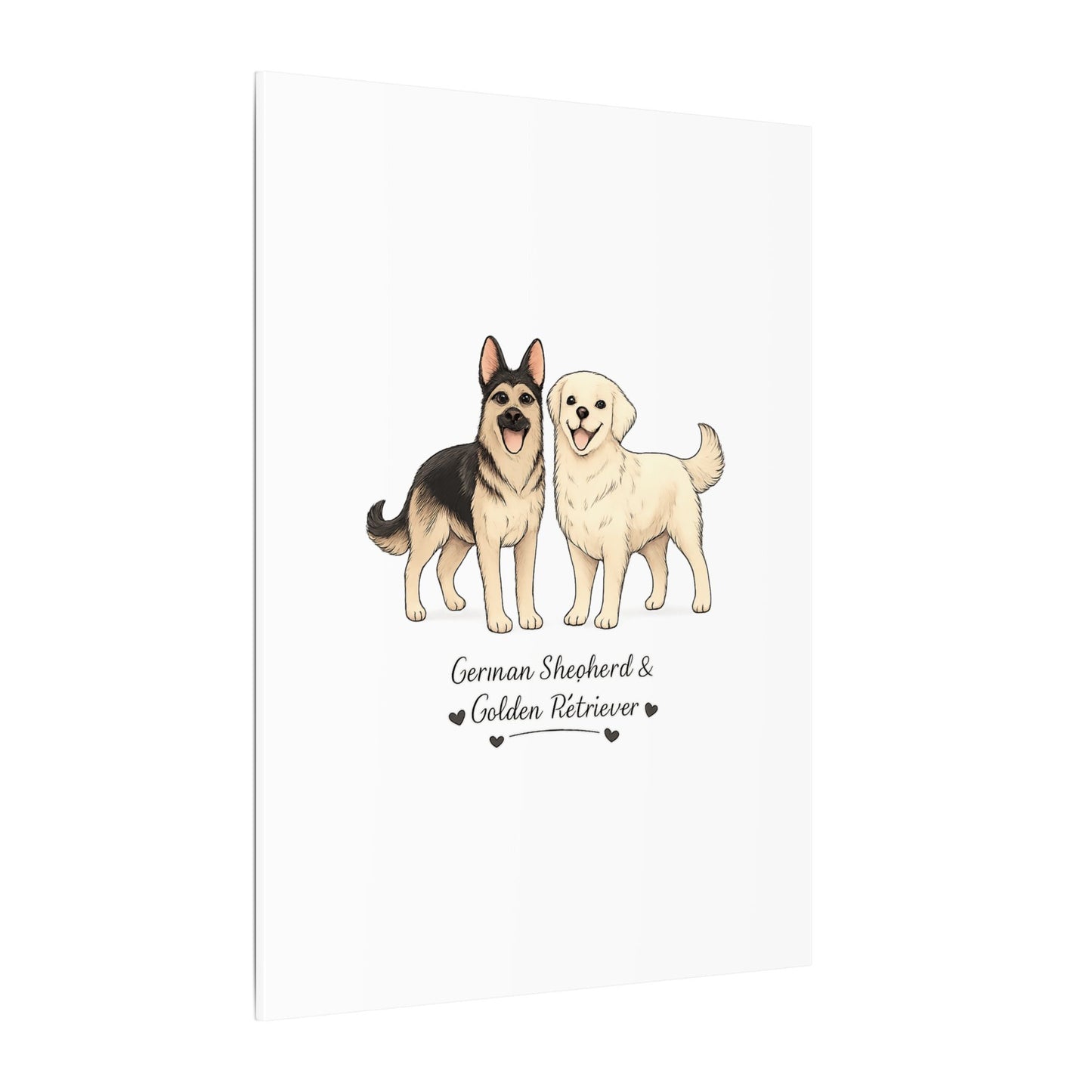 German Shepherd & Golden Retriever Canvas Wall Art