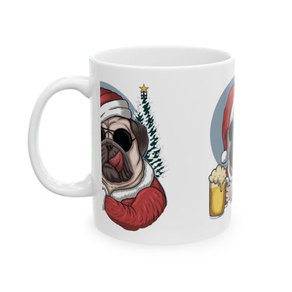 Funny Christmas Pug Coffee Cup (11oz & 15oz)