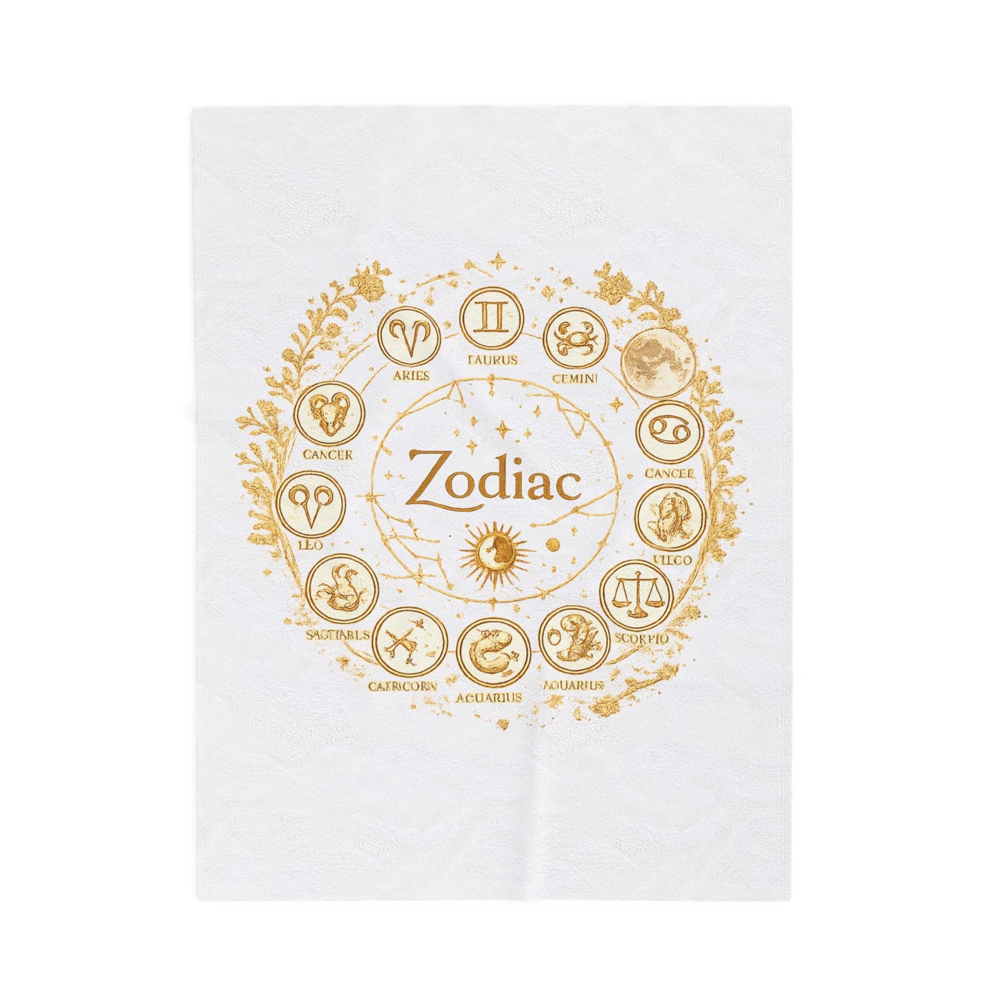 Golden Zodiac Astrology Blanket | Eco-Limited