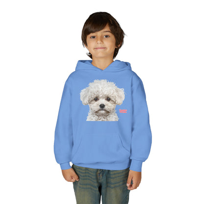 Cute White Puppy Face Youth Hoodie|Eco-Friendly - Limited