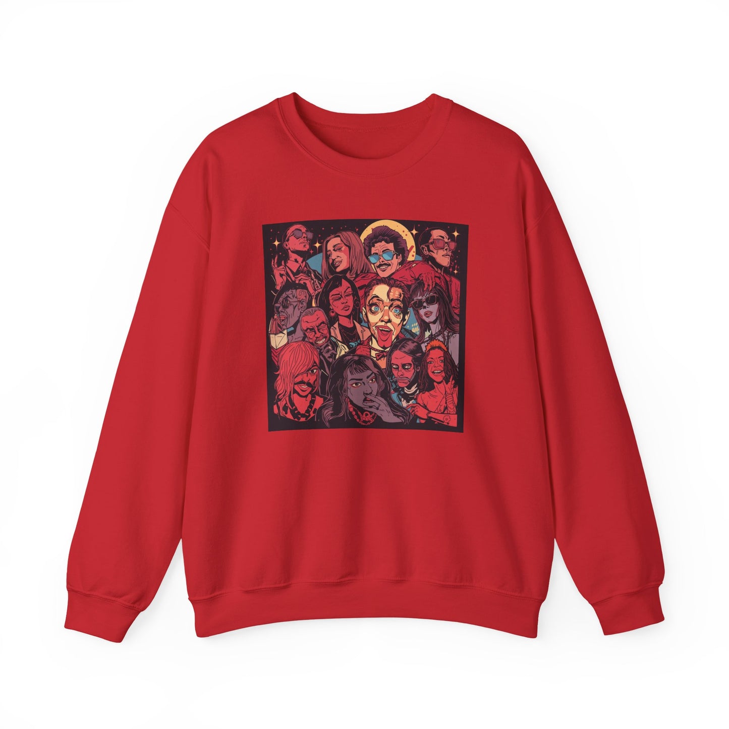 Rock Band Faces Art Sweater | Eco-Limited