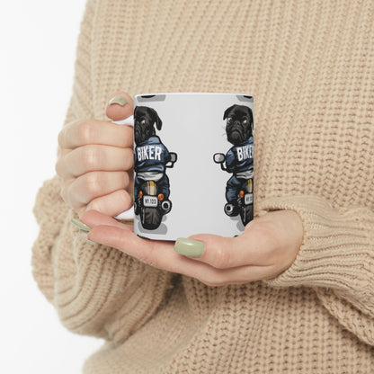 Cute Motorcycle Dog Coffee Cup (11oz, 15oz)