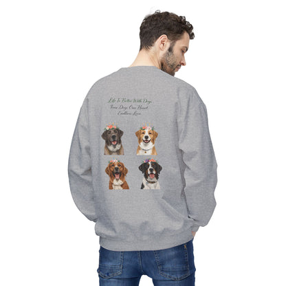 Four Dogs One Heart Sweatshirt | Eco-Limited