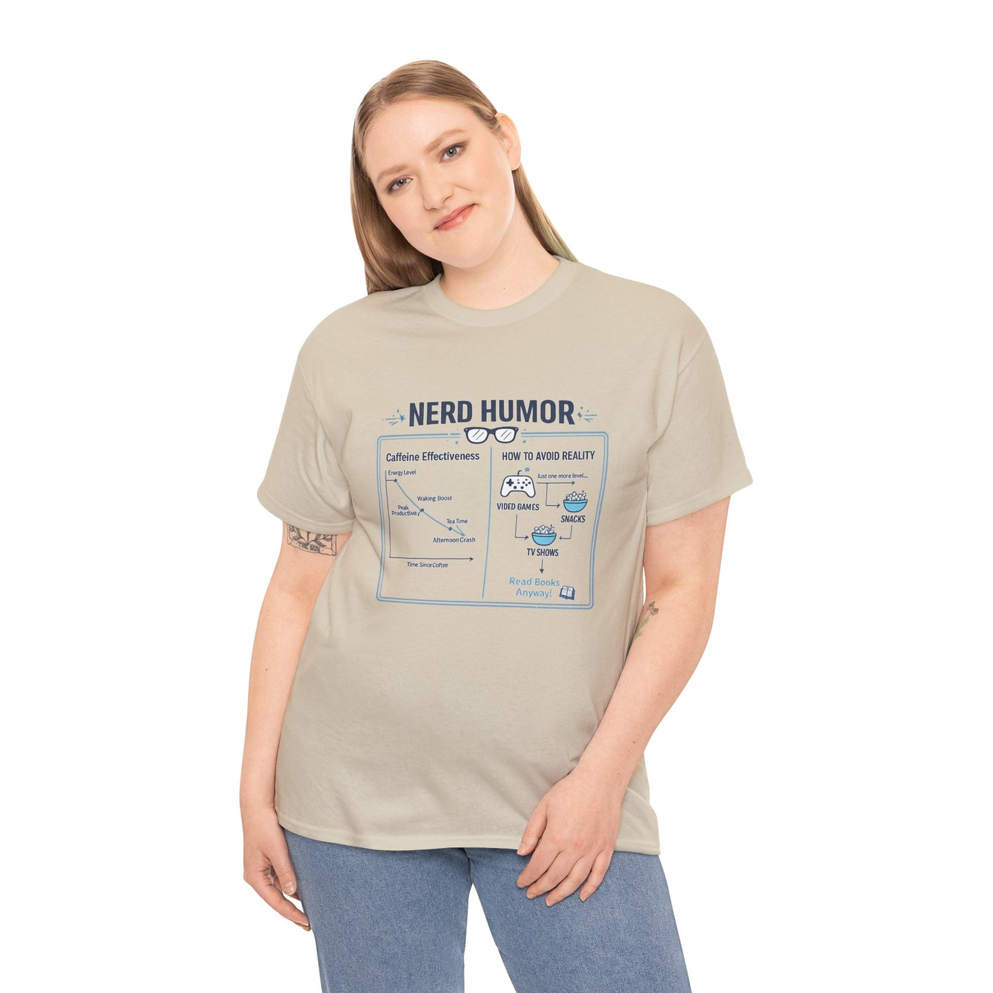 Nerd Humor Caffeine Chart T-Shirt | Eco-Limited