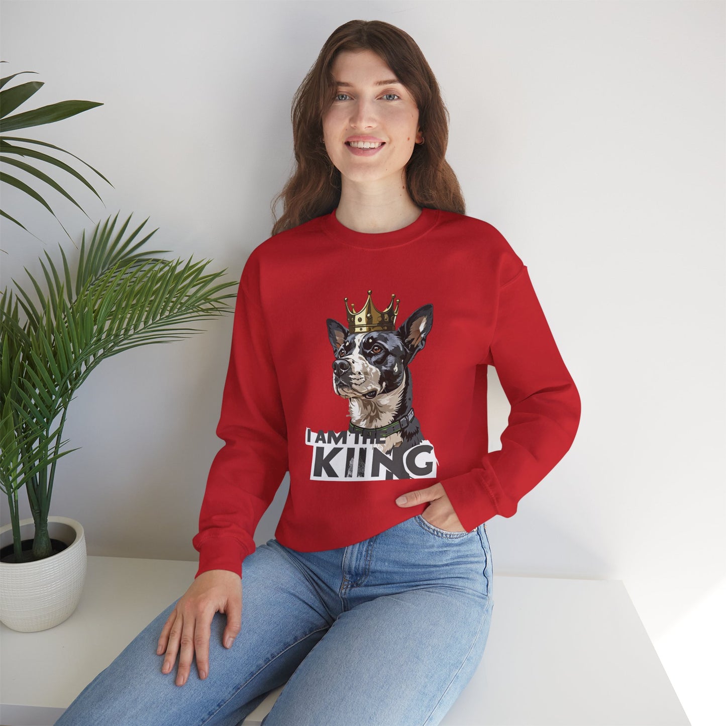 King Dog Crown Art Sweatshirt | Eco-Limited