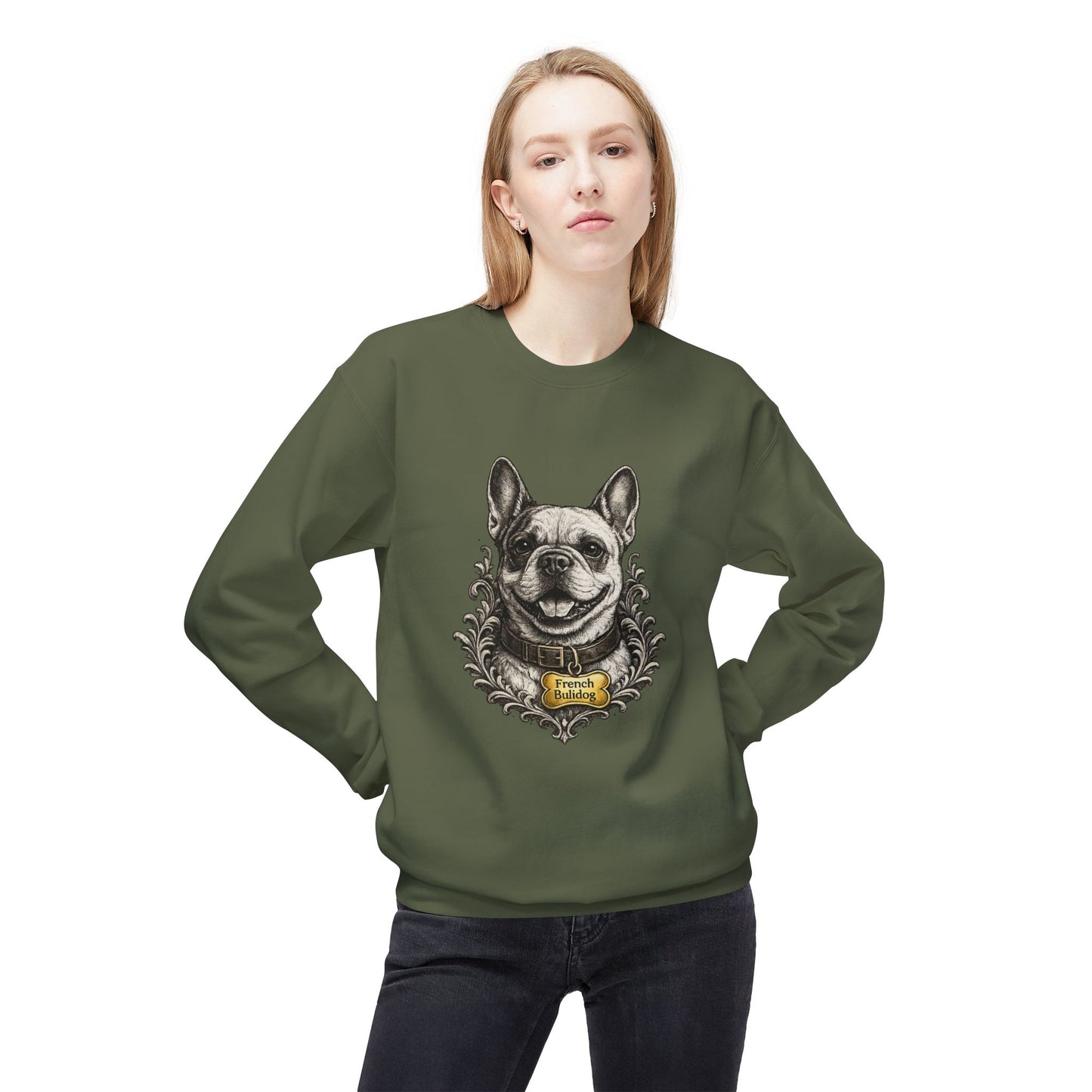 French Bulldog Ink Drawing Sweatshirt | Eco-Limited