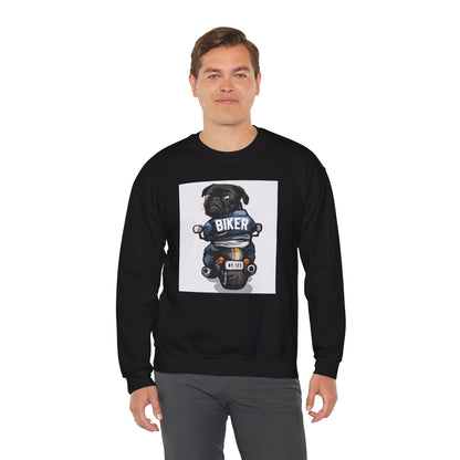 Biker Pug Graphic Sweater | Eco-Limited