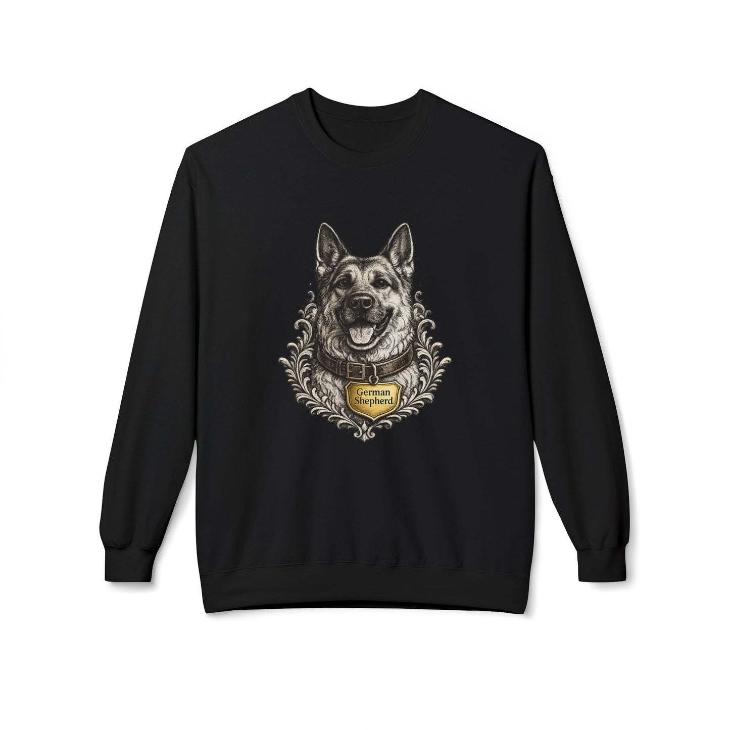 German Shepherd Ink Illustration Sweatshirt | Eco-Limited