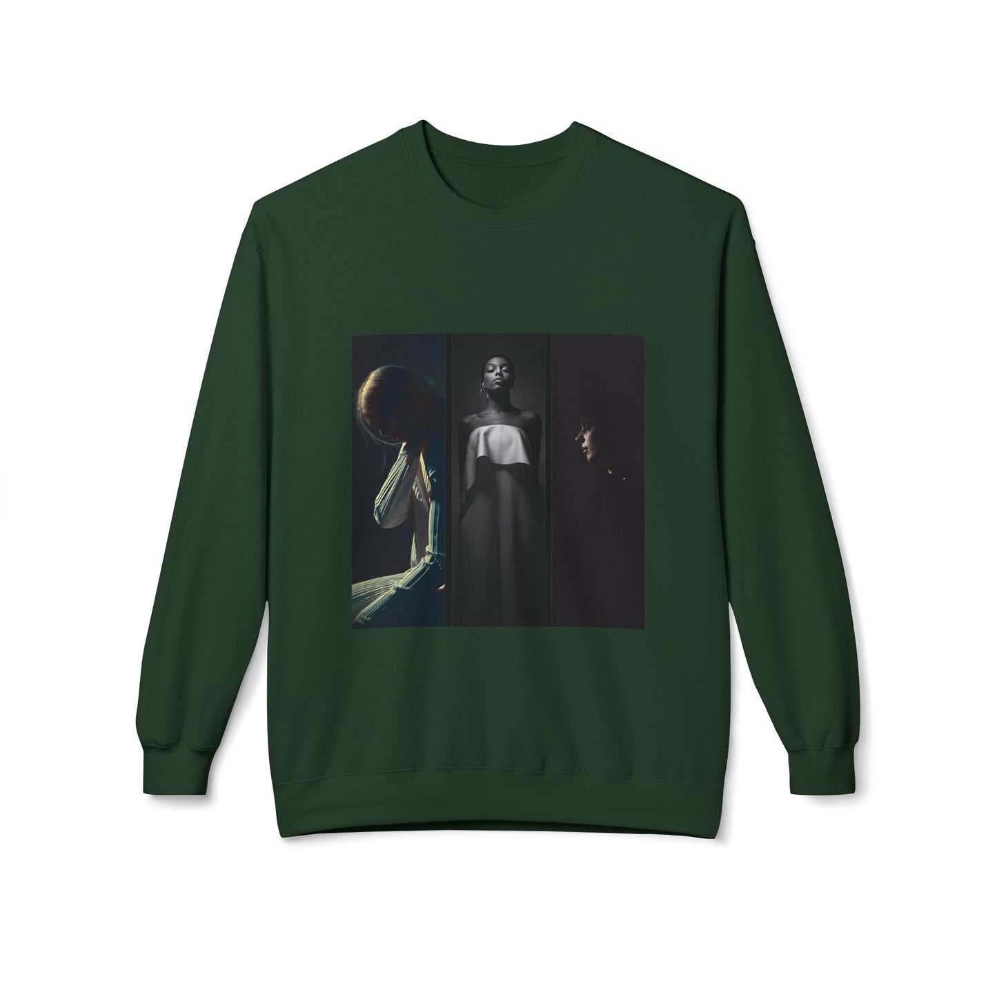 Moody Portrait Triptych Graphic Sweatshirt | Eco-Limited