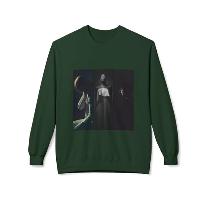 Moody Portrait Triptych Graphic Sweatshirt | Eco-Limited