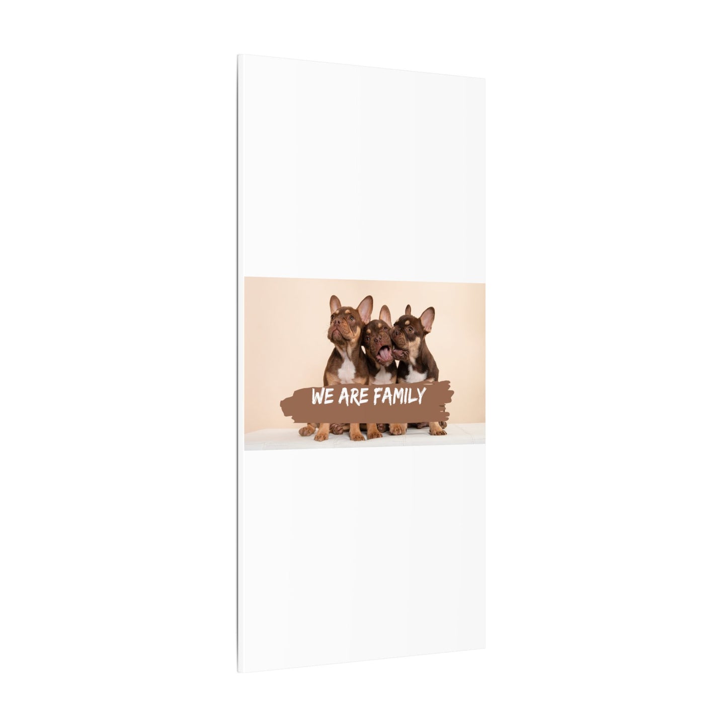 We Are Family French Bulldog Canvas Wall Art