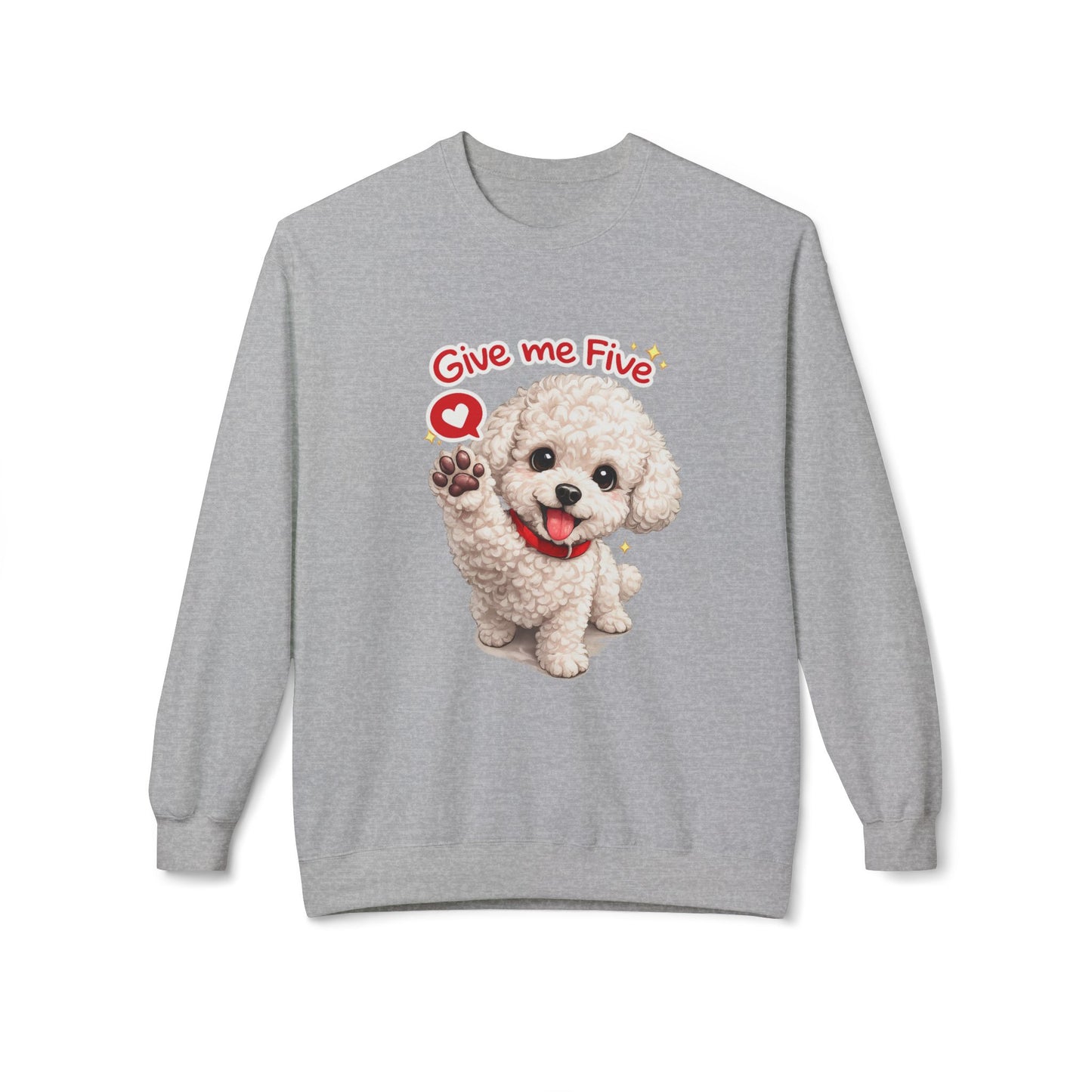 Give Me Five Cute Dog Sweatshirt | Eco-Limited