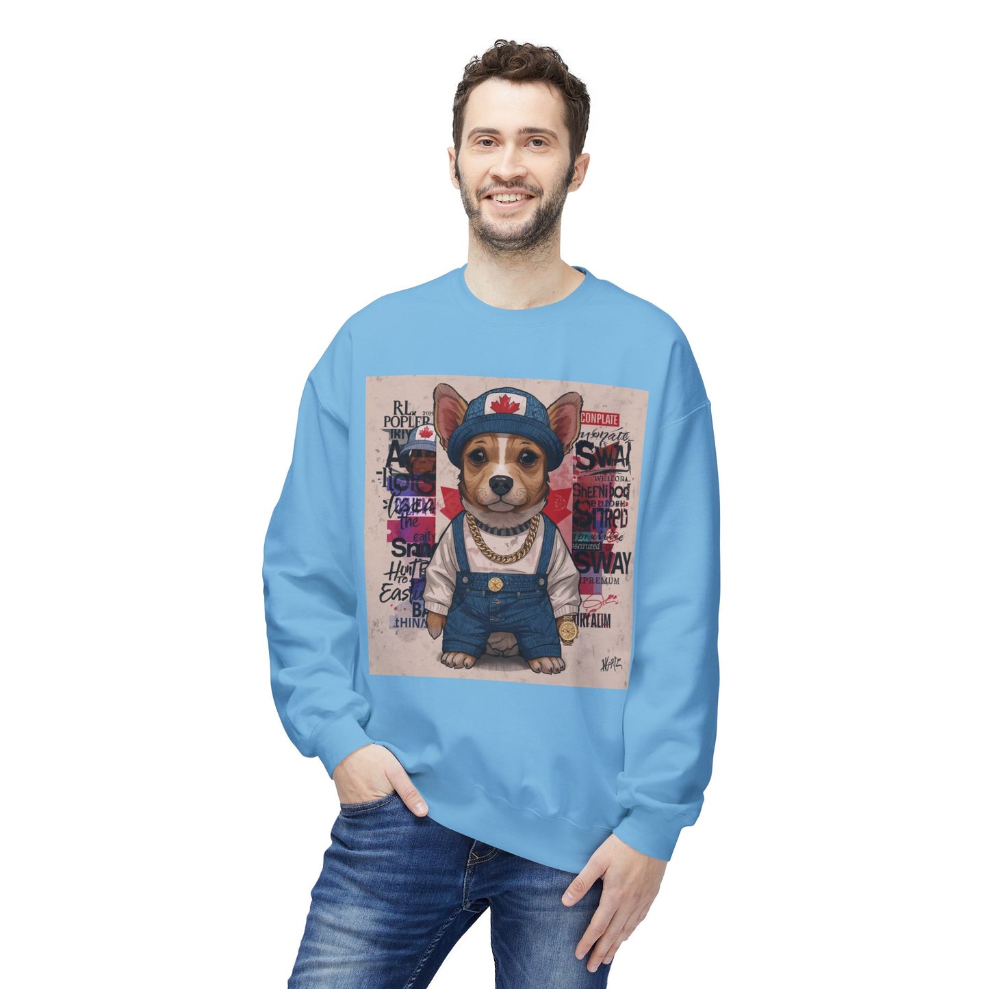 Lucky Street Pup Art Sweater | Eco-Limited