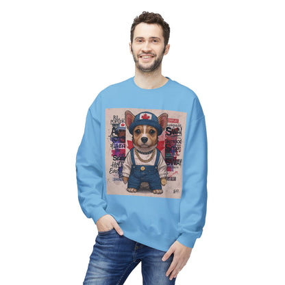 Lucky Street Pup Art Sweater | Eco-Limited