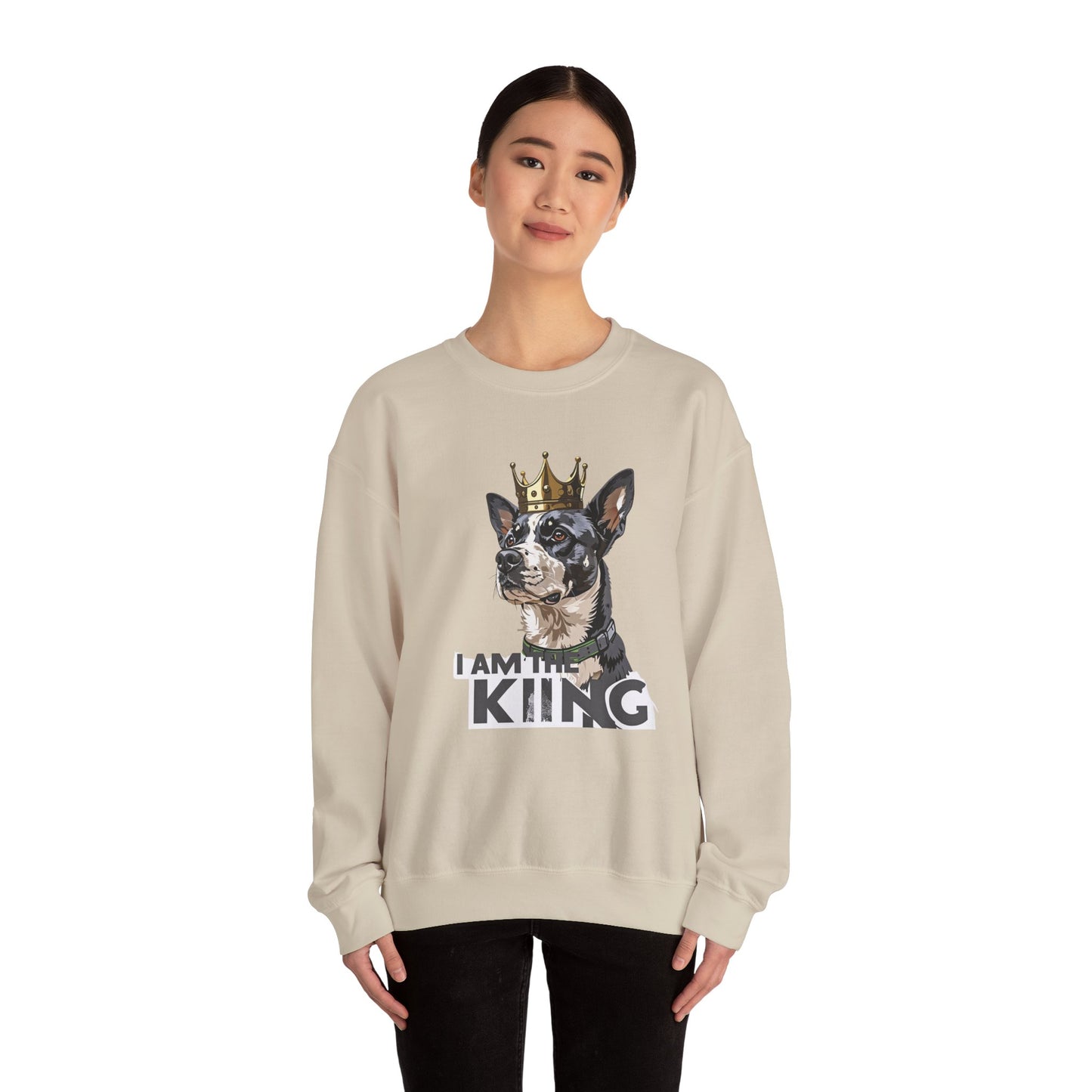 King Dog Crown Art Sweatshirt | Eco-Limited
