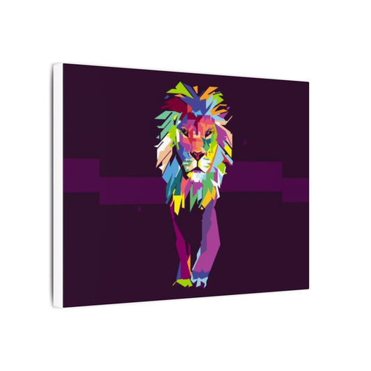 Colorful Pop Art Lion Eco Canvas Print