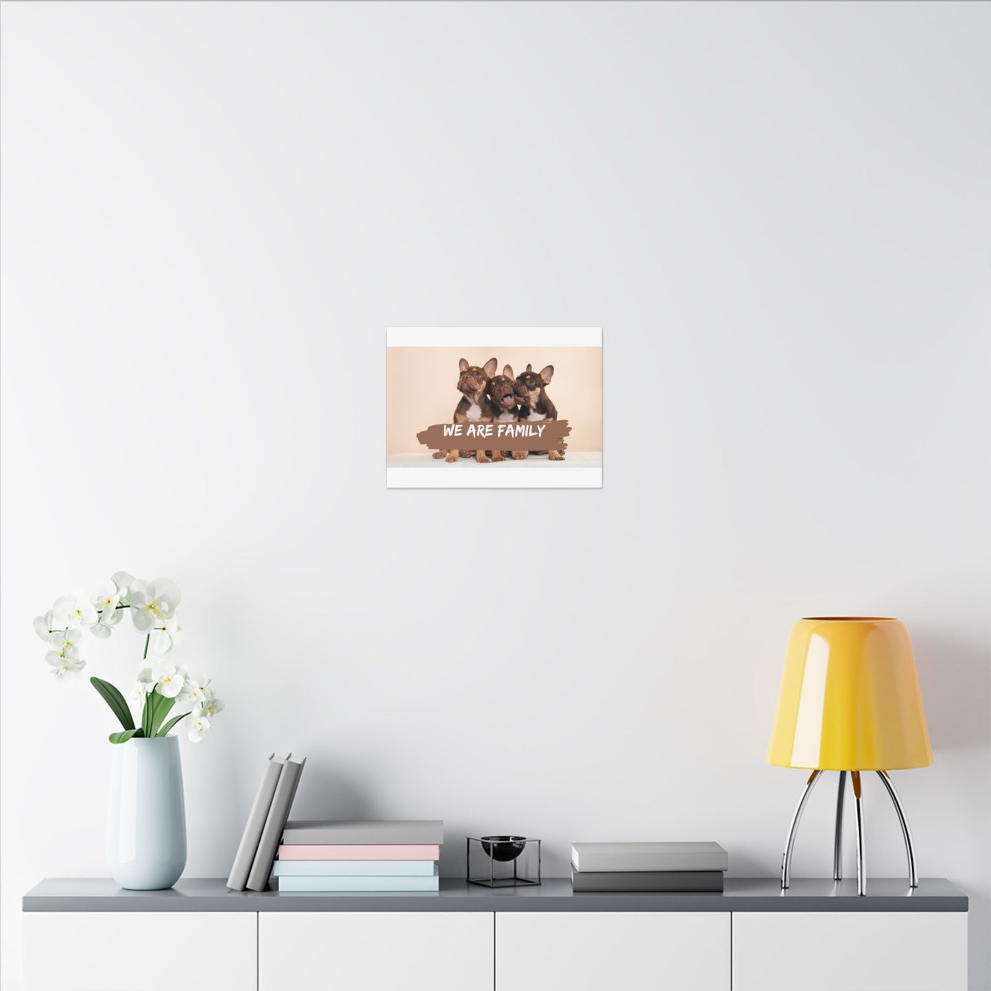 We Are Family French Bulldog Canvas Wall Art
