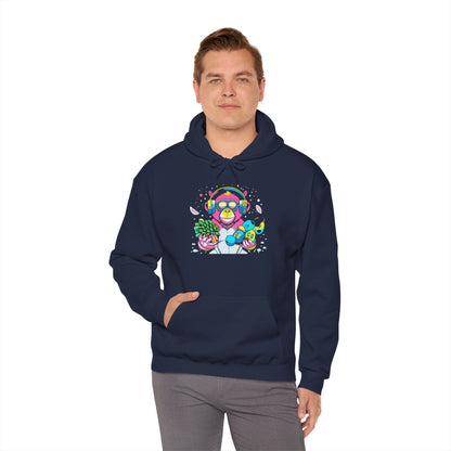 Neon Groove DJ Monkey Hoodie | Eco-Limited