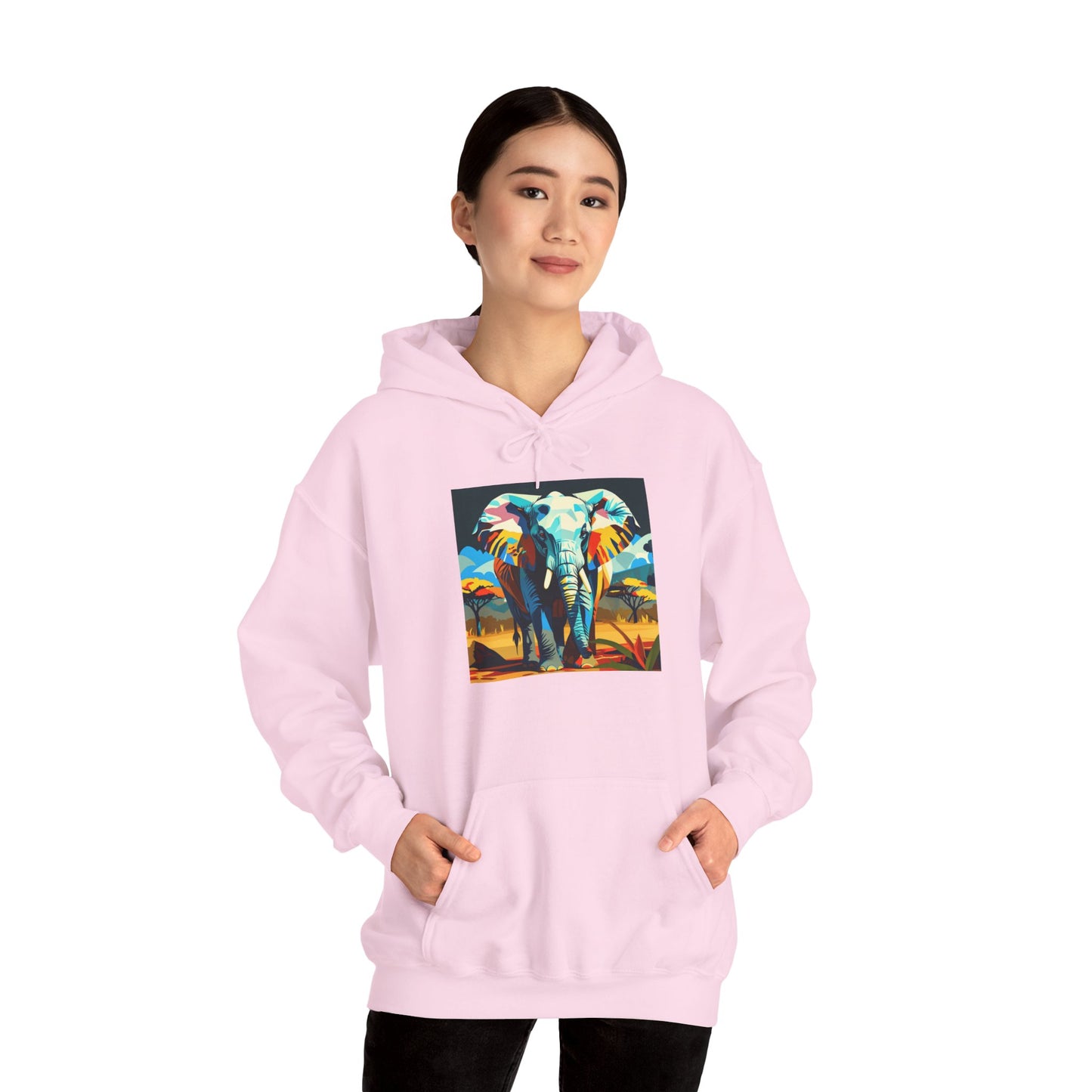 Electric Elephant Art Hoodie | Eco-Limited