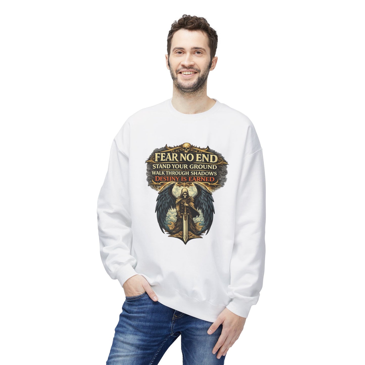 Dark Angel Guardian Graphic Sweater | Eco - Limited