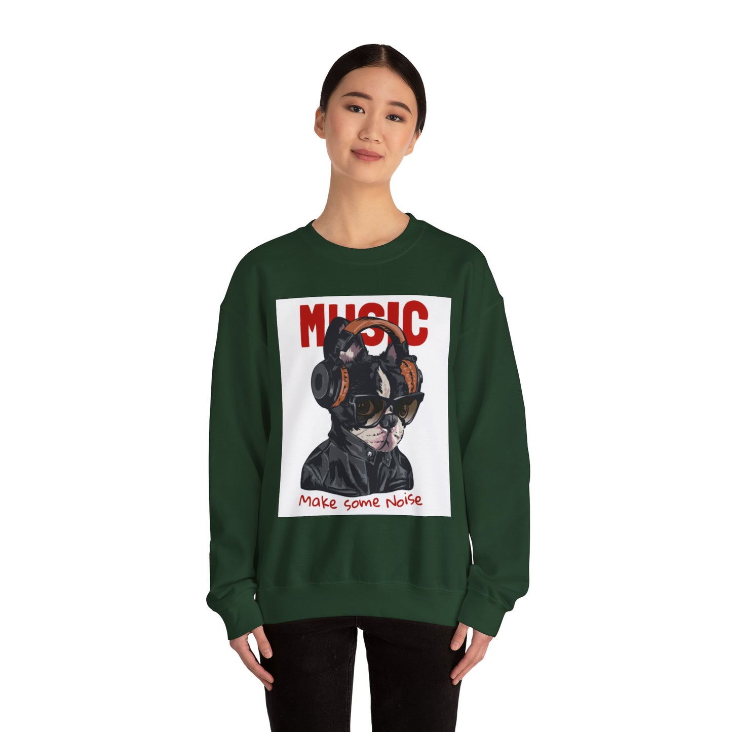 Music Dog “Make Some Noise” Graphic Sweatshirt | Eco-Limited
