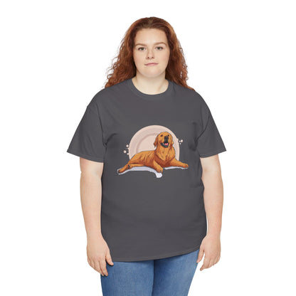 Golden Retriever Graphic Relaxed Tee|Eco-Friendly - Limited