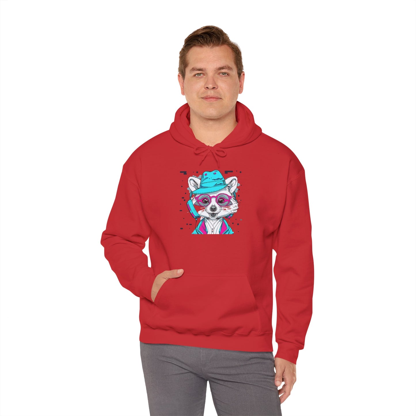Neon Raccoon Street Art Hoodie | Eco-Limited