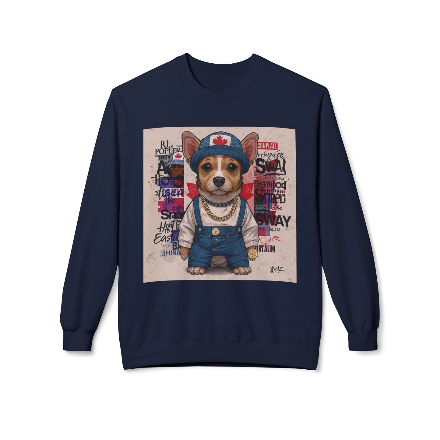 Lucky Street Pup Art Sweater | Eco-Limited