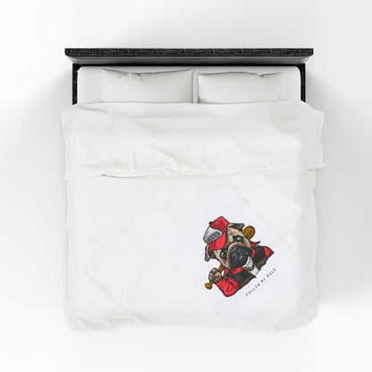 Gangster Pug Throw Velveteen Plush Blanket